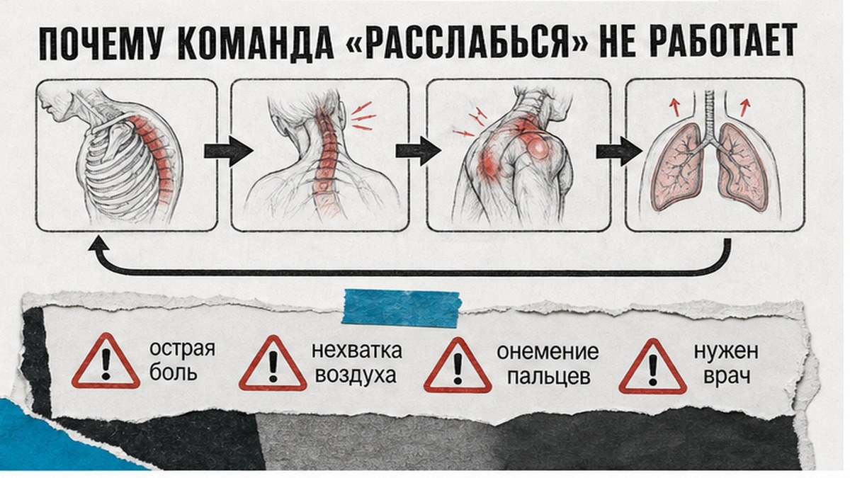 Факт-карточка: почему совет расслабиться не снимает напряжение