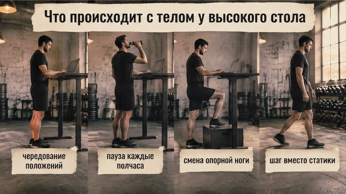 Схема настройки стоячего стола и микродвижений