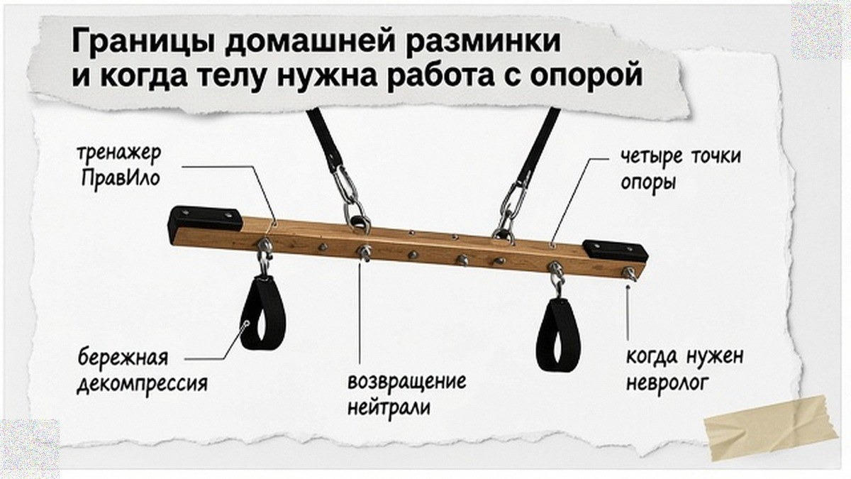 Когда нужна работа с опорой на тренажёре ПравИло и визит к неврологу