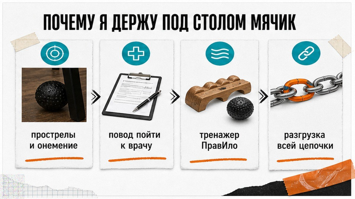 Факт-карточка: мячик под столом и когда нужен врач или ПравИло