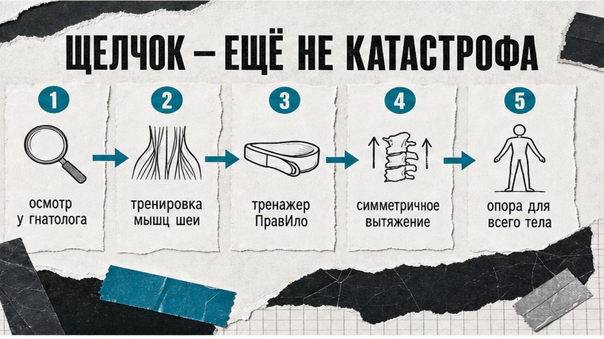 Схема шагов: когда щелчок в челюсти требует внимания
