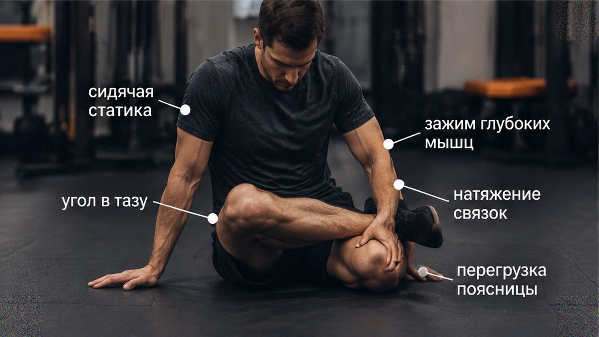 Сравнение: где отзывается тело — ягодица, крестец или пах