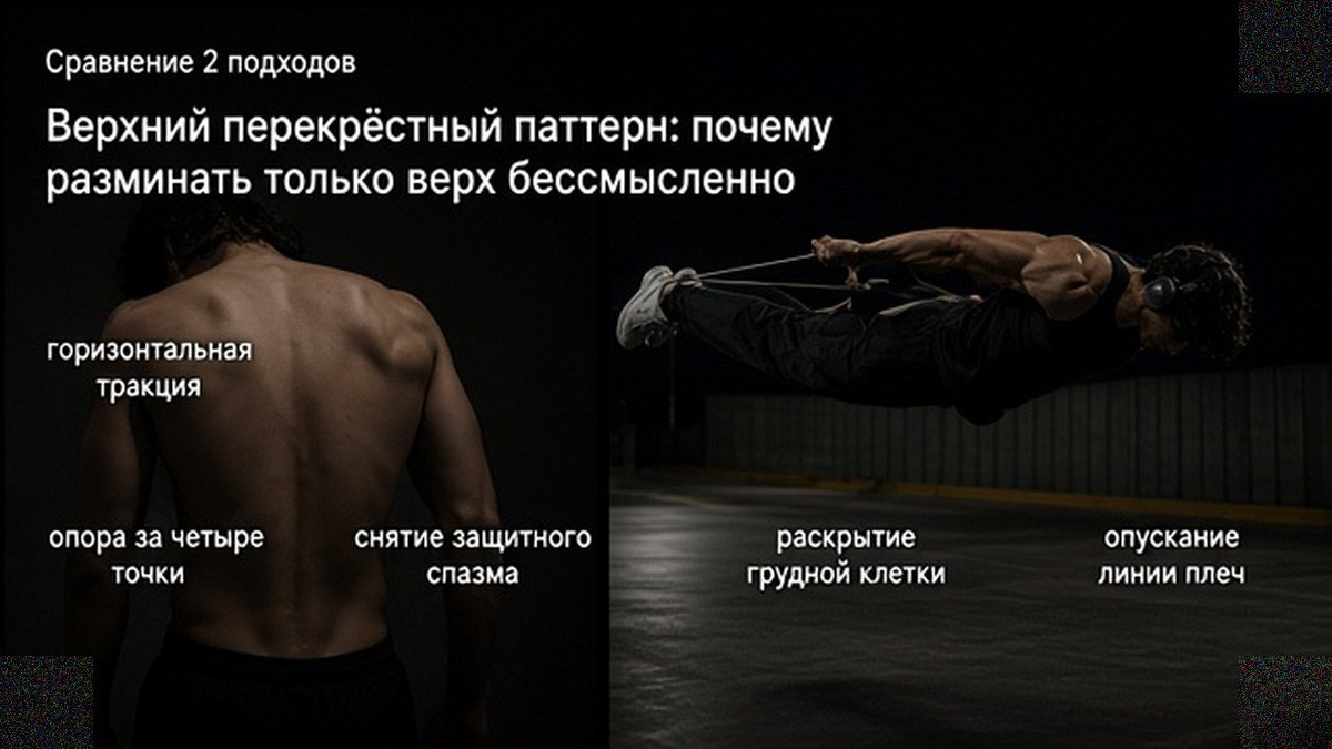 Верхний перекрёстный паттерн: почему разминать только верх трапеции недостаточно