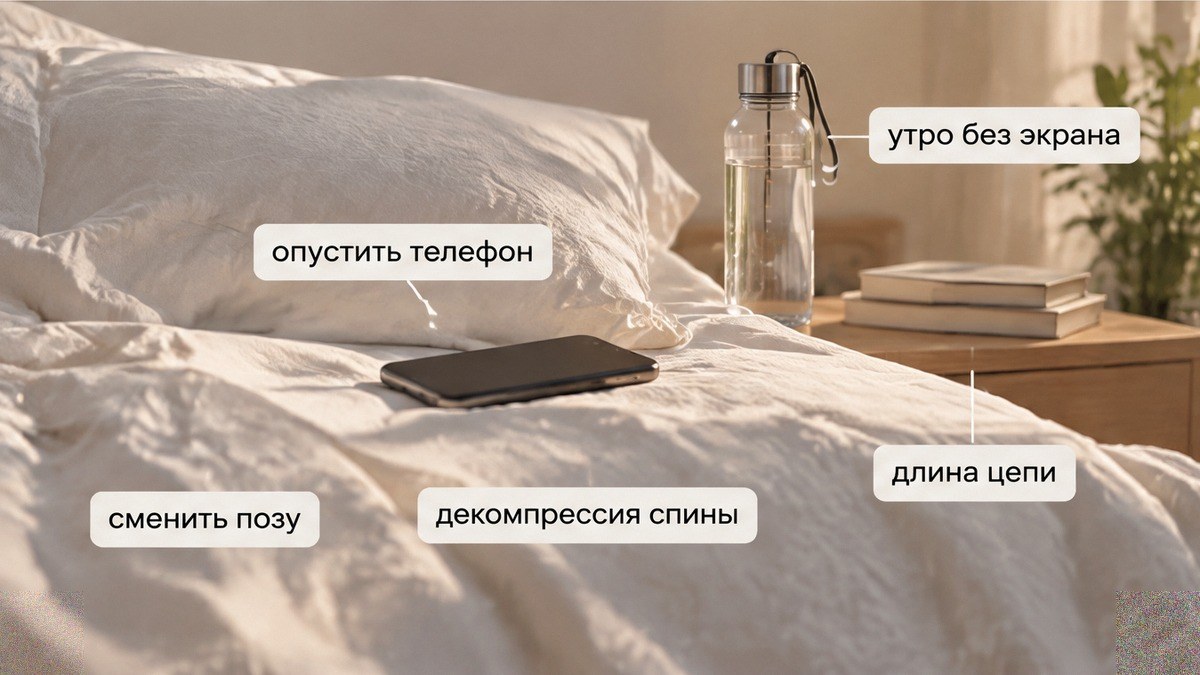 Чеклист: «лежу» не значит, что шея и спина в покое
