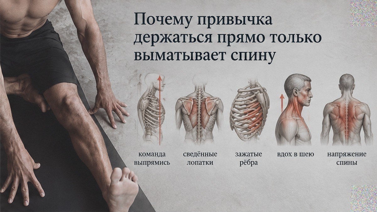 Почему команда «выпрямись» удерживает напряжение в спине