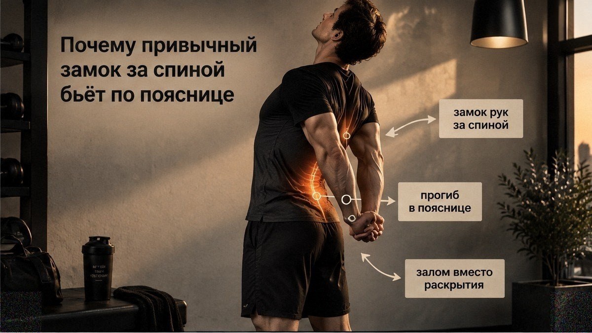 Почему привычный замок за спиной перегружает поясницу